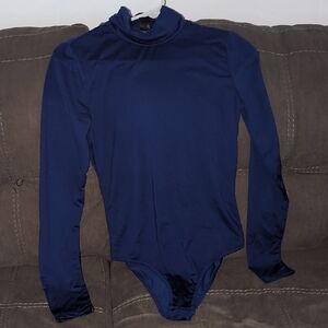 Blue Long Sleeve Bodysuit